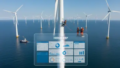 Offshore wind operations dashboard scene